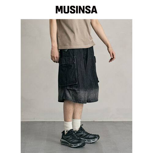 DECET M51 田野牛仔短裤 DCPT061 黑色 MUSINSA韩国直邮官方正品