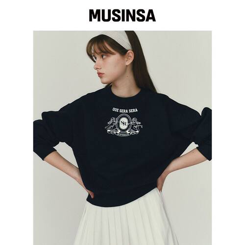 SO IR ANGEL SWEATSHIRT - NAVY韩国官网直邮进口MUSINSA