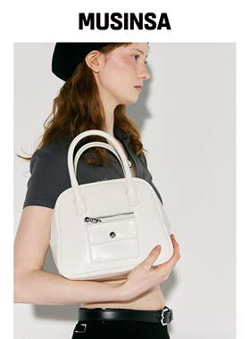 MAISON CREME Door Bell Tote Bag_ivory韩国官网直邮进口MUSINSA