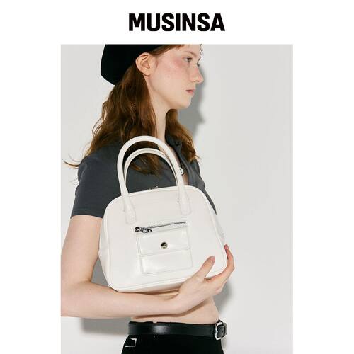 MAISON CREME Door Bell Tote Bag_ivory韩国官网直邮进口MUSINSA