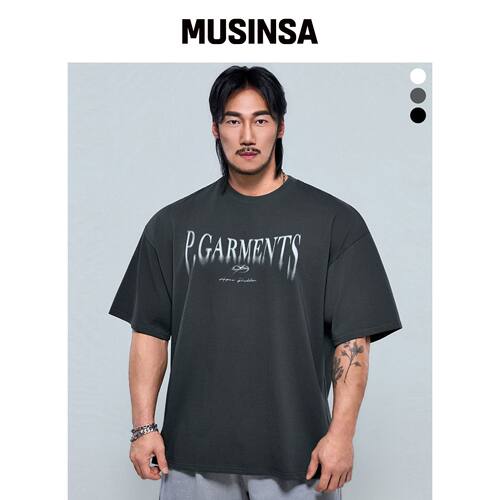 PHYSICAL GARMENTS P2625 FLOW LOGO 侧肩版型短韩国官网直邮进口