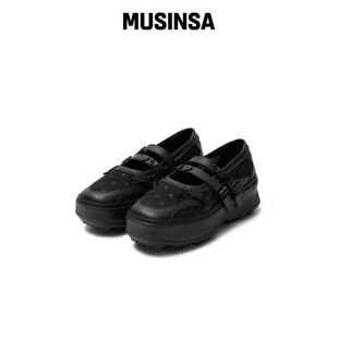 TUOMIO MEMENTO 拼接平台玛丽珍鞋 [黑色] MUSIN韩国官网直邮进口