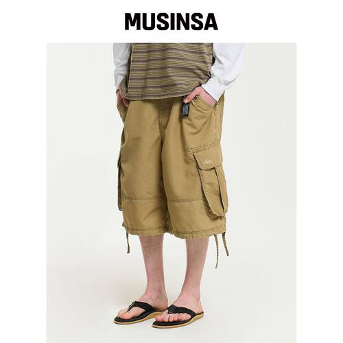 AECA RIPSTOP 水洗工装短裤-米色 MUSINSA韩国官网直邮进口