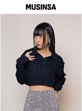 BORN CHAMPS BCG 短款砂锅锅相机针织 BG22FT15N韩国官网直邮进口
