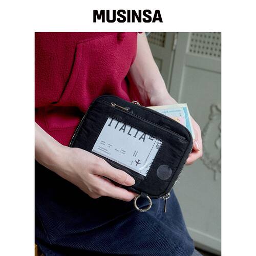 MUCU AND EBONY M.A.E 旅行钱包 黑色波点 MUSIN韩国官网直邮进口