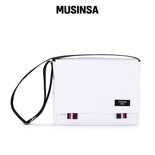 PEEPS [PEEPS] bridge messenger bag(white)韩国官网直邮进口