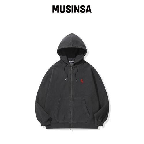 BLOW FLOWING LOGO ZIP UP HOODIE_[PIGMENT]韩国官网直邮进口