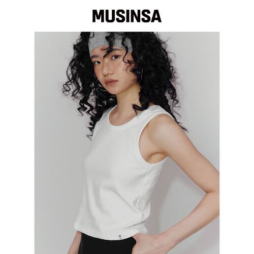 TWEE 프랫 基础款 U 领 cropped 无袖上衣 MUSINSA韩国直邮官方正品