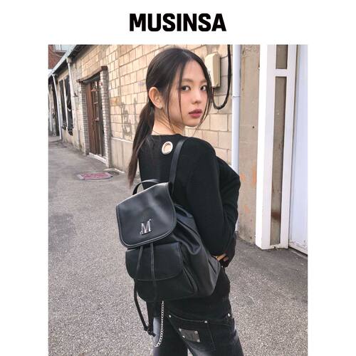 MUCENT IREL 金属标志混合背包 男女通用 MUSINS韩国官网直邮进口