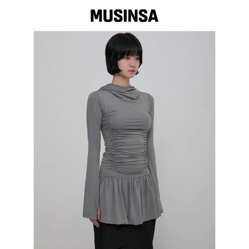 FLAREUP 连帽高领长裙 (FL-185_Gray) MUSINSA韩国直官网直邮进口