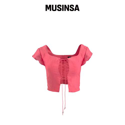 EXPIRED GIRL 朱丽叶粉色上衣 MUSINSA韩国官网直邮进口