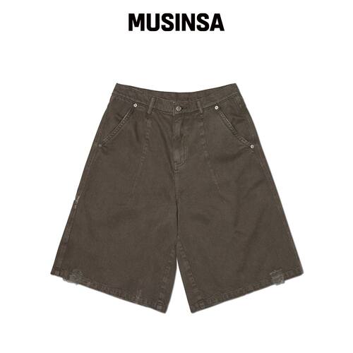 NOMANUAL CINCH BACK 百慕大短裤 - 石色 MUSINS韩国官网直邮进口