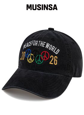 WICK PEACE FOR THE WORLD 棒球帽-卡其色 黑色韩国官网直邮进口