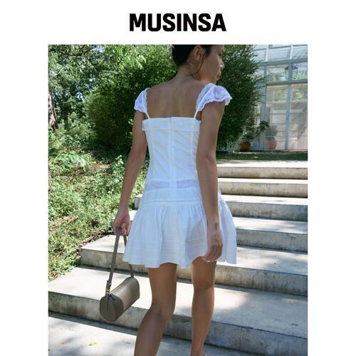 LOTSYOU SASSY DRESS 白色连衣裙 MUSINSA韩国官网直邮进口