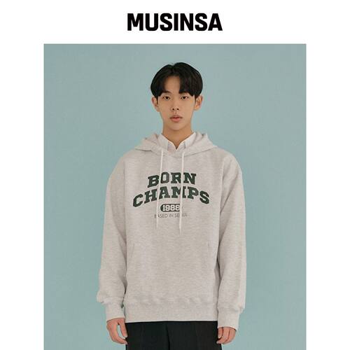 BORN CHAMPS BC 弧形logo连帽卫衣 B22ST01LG MU韩国官网直邮进口