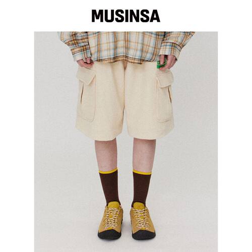 GOLDEN SUNSHINE 金色工装运动短裤_象牙白 MUSI韩国官网直邮进口