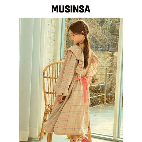 MATILDA N Y ISABEL 蕾丝连衣裙_婴儿色 MUSINSA韩国官网直邮进口
