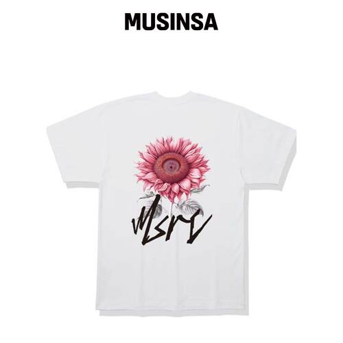 MONSTER REPUBLIC SUNFLOWER PINK T恤 WHITE韩国官网直邮进口