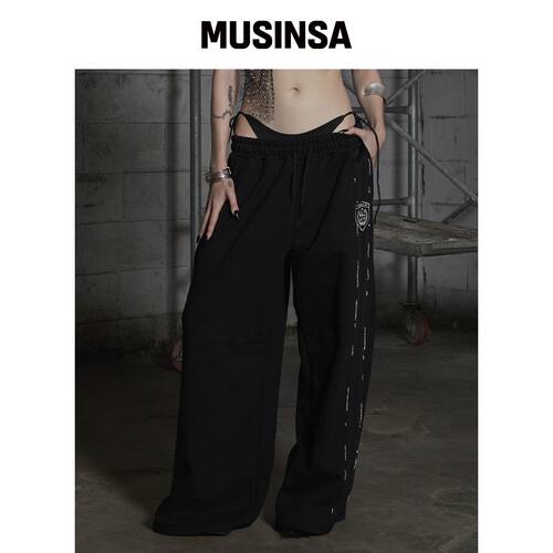ANIV BIZ TRACK PANTS BLACK韩国官网直邮进口MUSINSA