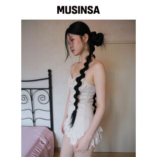 LOSESLEEPOVER 毛绒ROSETTTE连衣裙 *婴儿粉 MUS韩国官网直邮进口