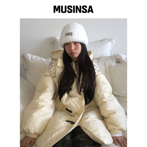 CGP 长款大衣羽绒服_米色 MUSINSA韩国直邮官方正品