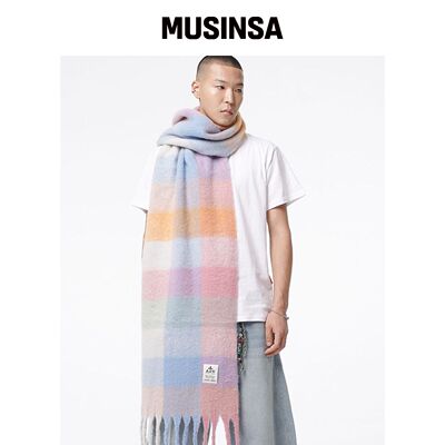 ARTISTWEAR [8COLORS] 宽版大格纹围巾 MUSINSA韩国直邮官方正品