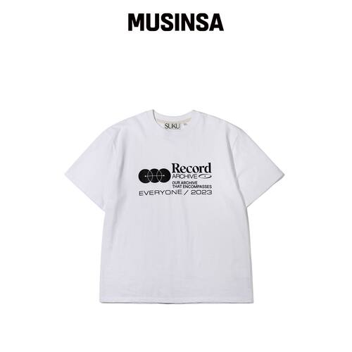 SUKU Record T恤 - WHITE韩国官网直邮进口MUSINSA