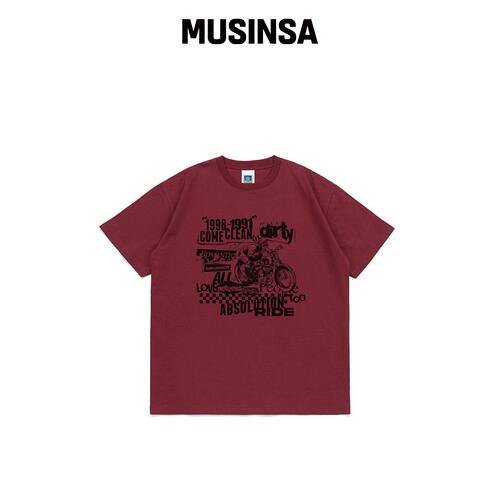 NET SOCIAL CLUB COME CLEAN TEE（酒红色）韩国官网直邮进口