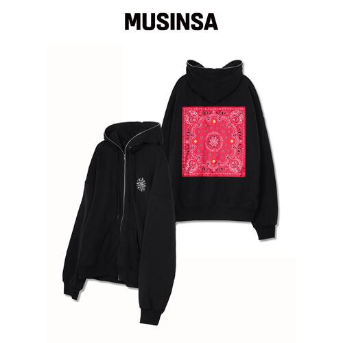 VERSE ONE PAISLEY LOGO BANDANA 全拉链连帽卫 韩国官网直邮进口