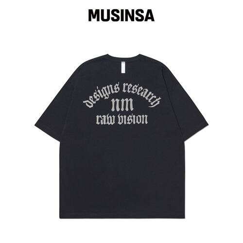 NOMANUAL R.V ARCH LOGO T恤 - 黑色 MUSINSA韩国直邮官方正品
