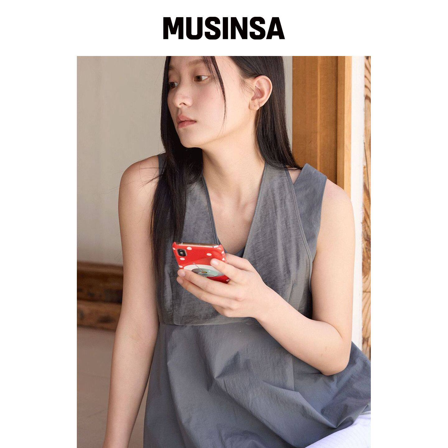 PEEP 珍珠贝层叠泡泡衬衫_深海洋 MUSINSA韩国官网直邮进口