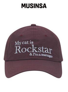 JOEGUSH ROCKSTAR CAT 尼龙帽（勃艮第红色） MU韩国官网直邮进口