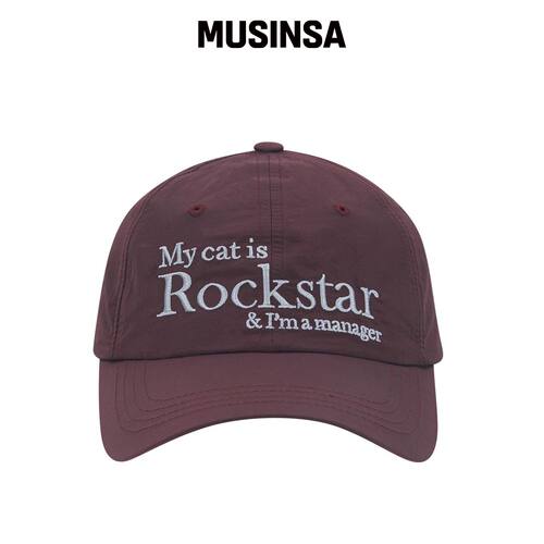 JOEGUSH Rockstar cat 锦纶帽（酒红色） MUSINS韩国官网直邮进口