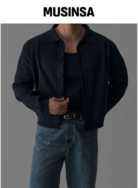 BOWLOW PRODUCT cropped ribbed collar cardiga韩国官网直邮进口