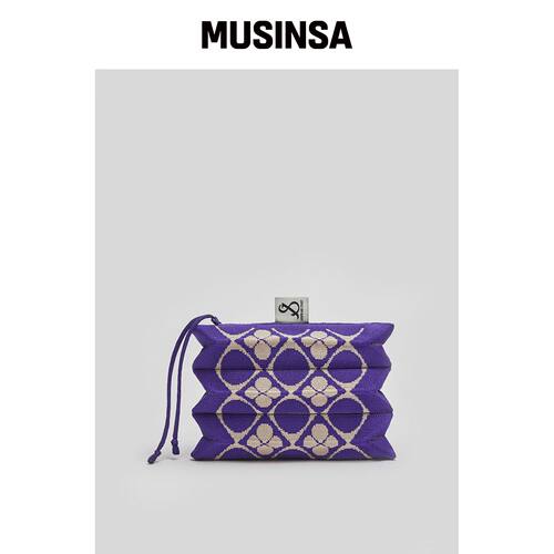 JOSEPH&STACEY Lucky Pleats Pouch S 图案 三叶韩国官网直邮进口