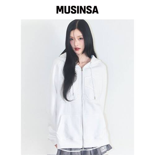 ILLIGO 129标志补丁连帽外套 白色 MUSINSA韩国官网直邮进口