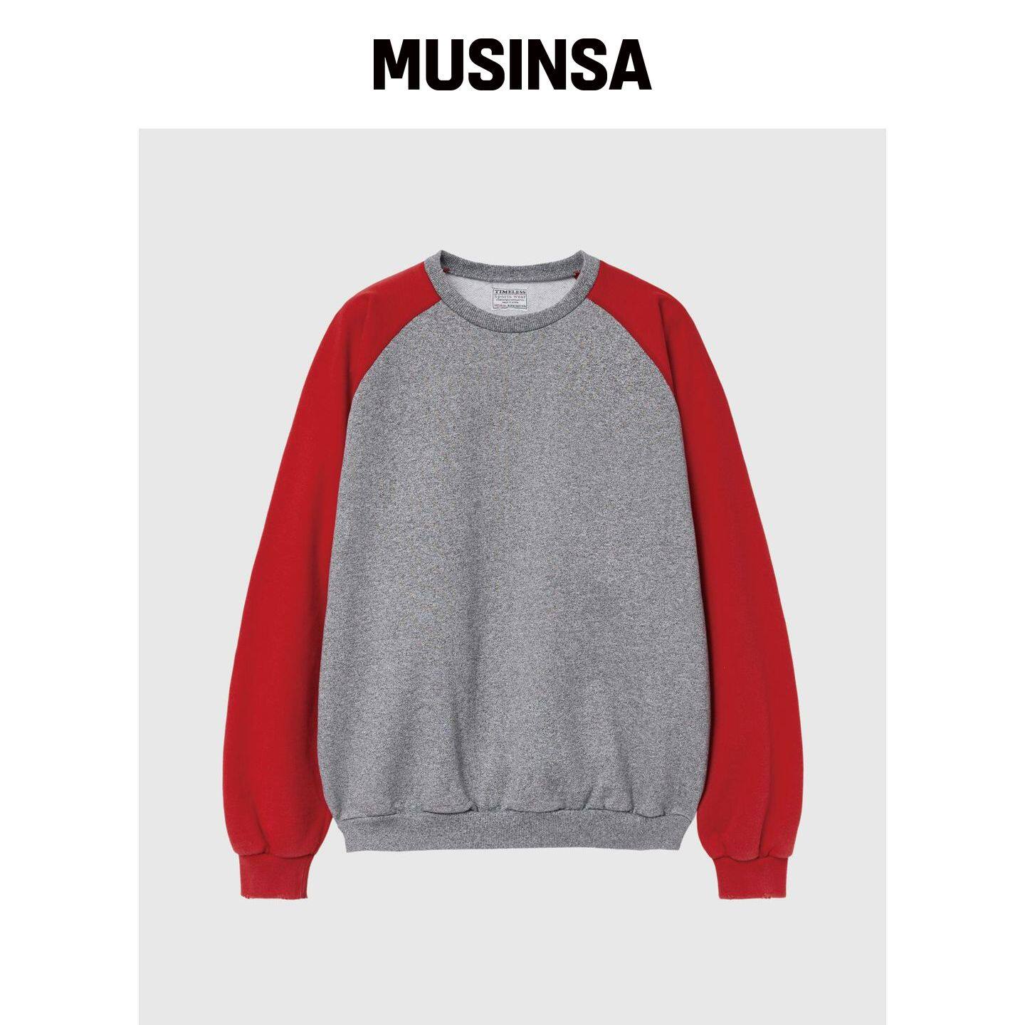 TIMELESS SPORTSWEAR 复古插肩卫衣 Gr / Re MUS韩国官网直邮进口
