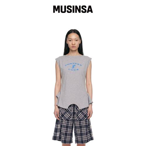 TRUNK PROJECT Upside Down Logo T恤_Grey MUSI韩国官网直邮进口