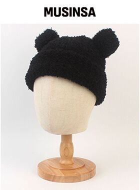 UNIVERSAL CHEMISTRY Bear Knit Black Beanie  韩国官网直邮进口