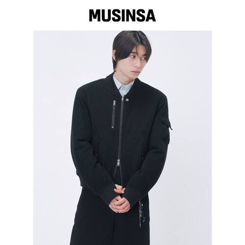 MISEKISEOUL MEN 双领加厚ma1夹克 黑色 MUSINSA韩国官网直邮进口