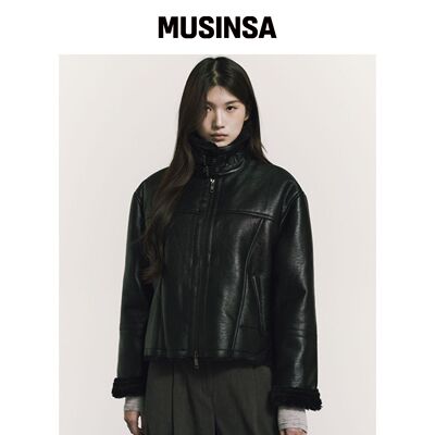 NICK&NICOLE 复古皮革毛皮 MUSTANG_BLACK韩国官网直邮进口