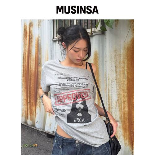 DAUSPICE Choreo Rights 单肩T恤 灰色 MUSINSA韩国官网直邮进口