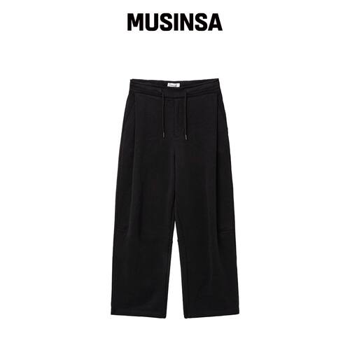 MISEKISEOUL MEN 黑色弯曲运动裤韩国官网直邮进口MUSINSA