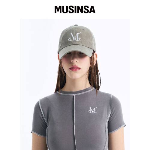 MUCENT SIGNATURE 棒球帽（染色卡其色） MUSINS韩国官网直邮进口
