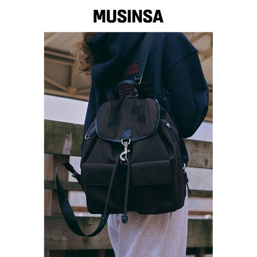 DENU MIKO VINTAGE LOCK BACKPACK [棕色]韩国官网直邮进口