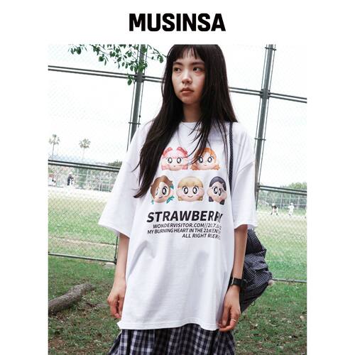 WONDERVISITOR SD GIRLS 宽松T恤 [白色] MUSINS韩国官网直邮进口