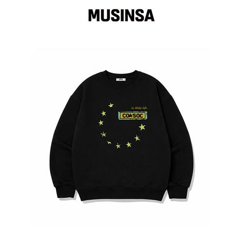 COSO CC NOWHERE 图案运动衬衫（黑色） MUSINSA韩国官网直邮进口