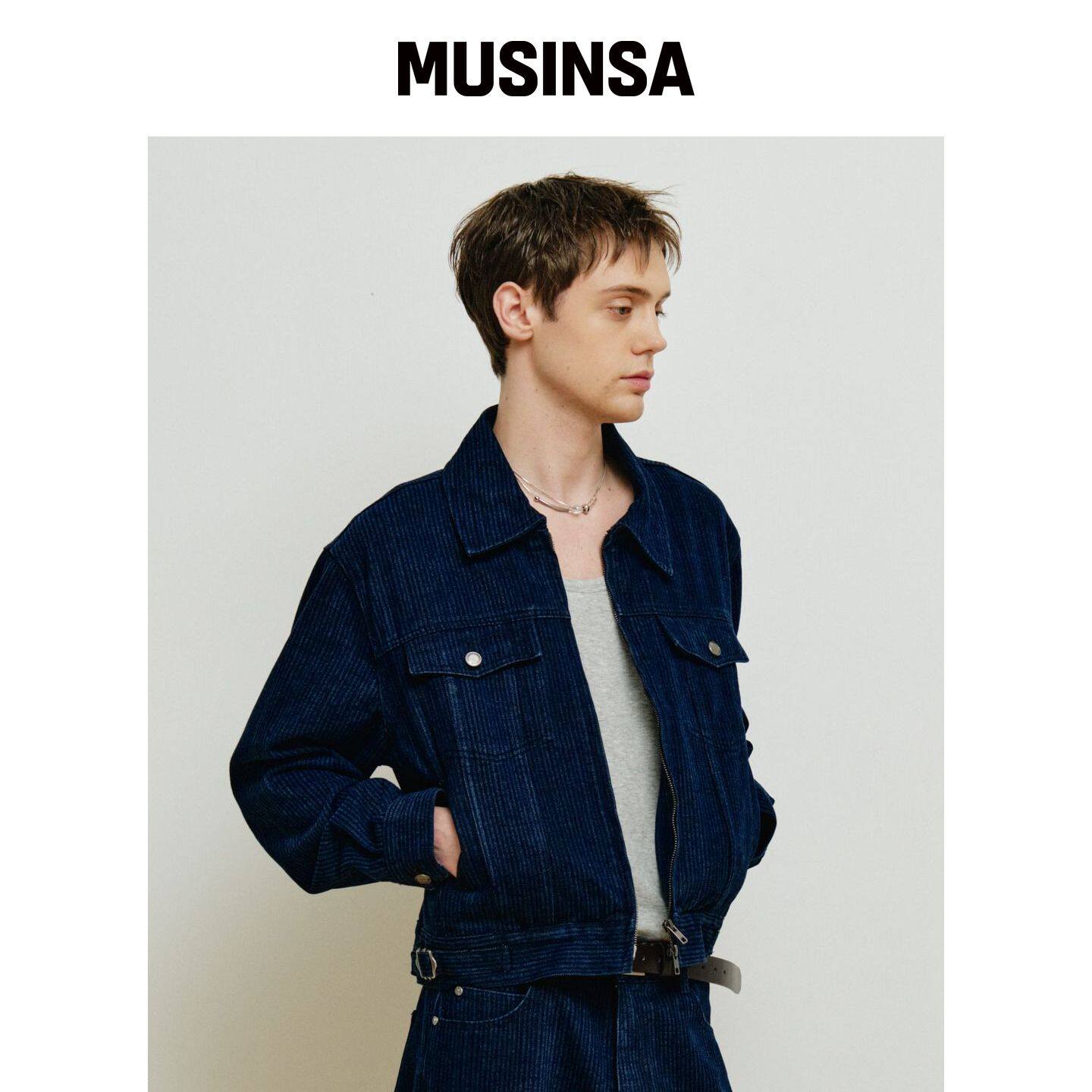 MINAV 条纹夹克 [蓝色] MUSINSA韩国直邮官方正品