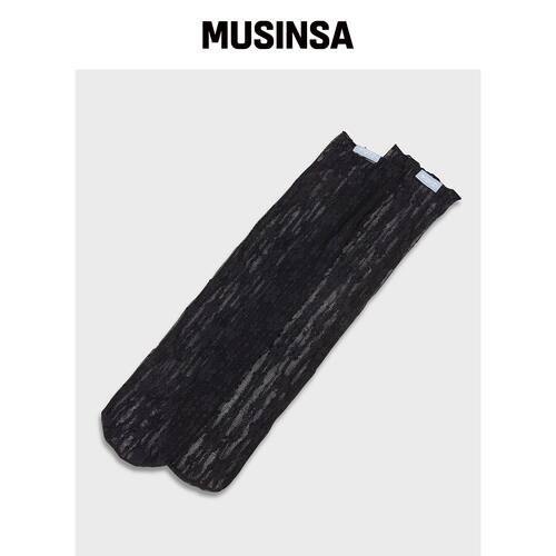 OTZ 花朵蕾丝袜黑色 OZAYGA206B MUSINSA韩国官网直邮进口