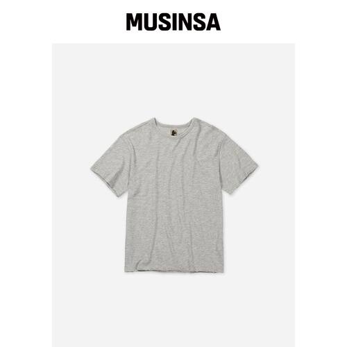 SILENTSYLLABLE 麻灰短袖T恤 MUSINSA韩国官网直邮进口